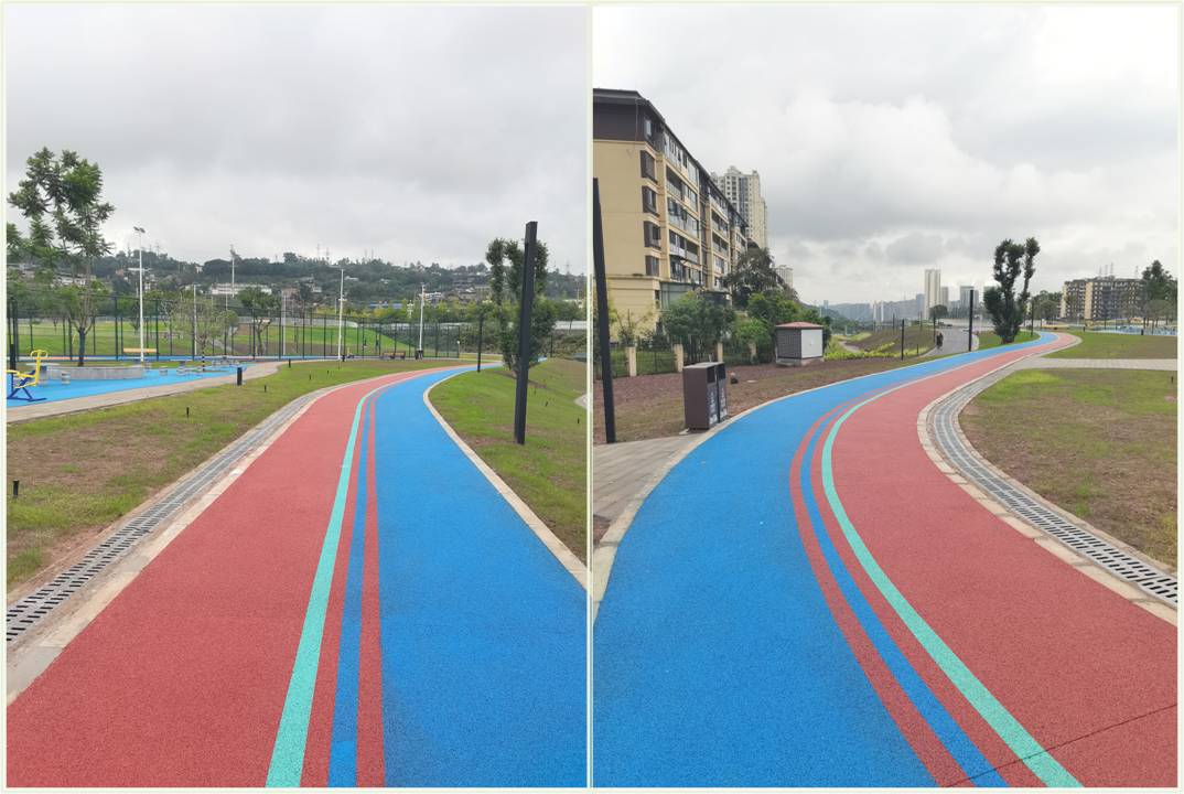 江津濱江新城體育公園透水混凝土步道